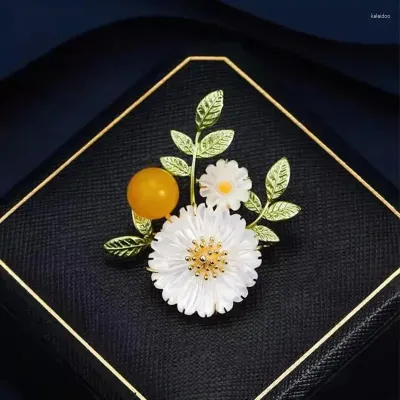 Charm Daisy Flower Pearl Brooch/Pin